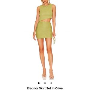 Eleanor skirt set in olive by superdown from revolve
